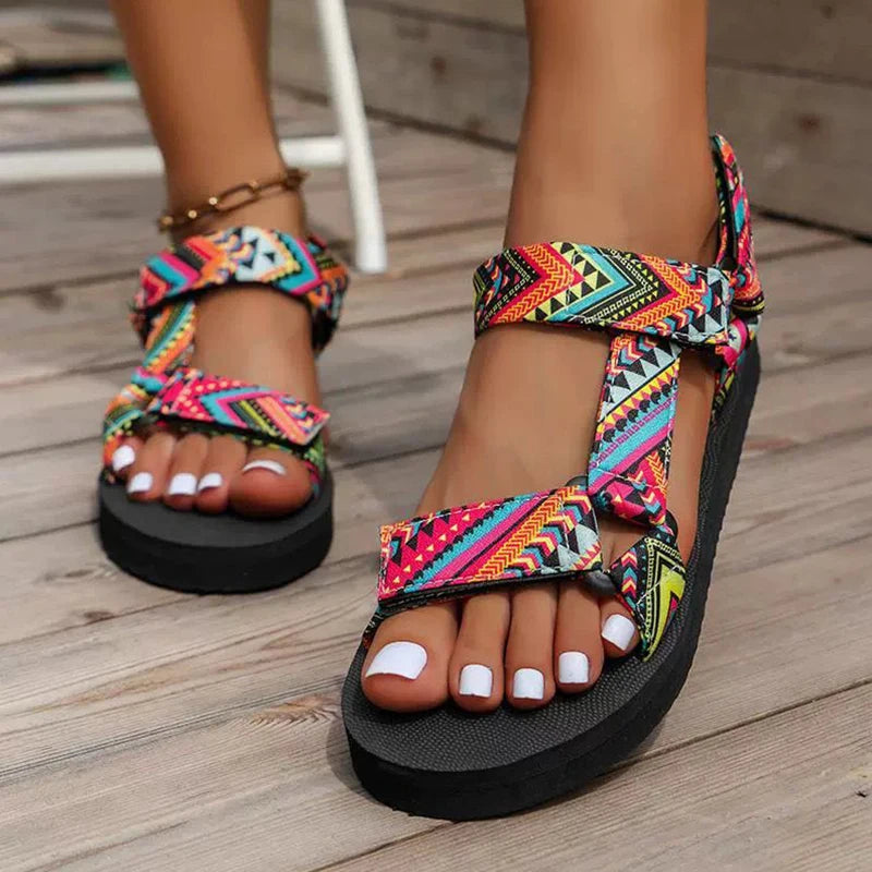 Boho Woven Flat Sandals