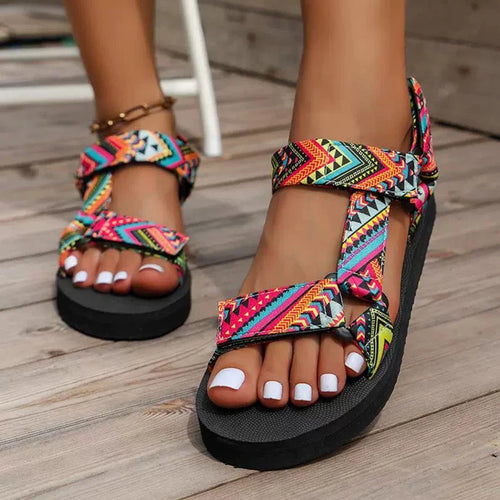 Boho Woven Flat Sandals