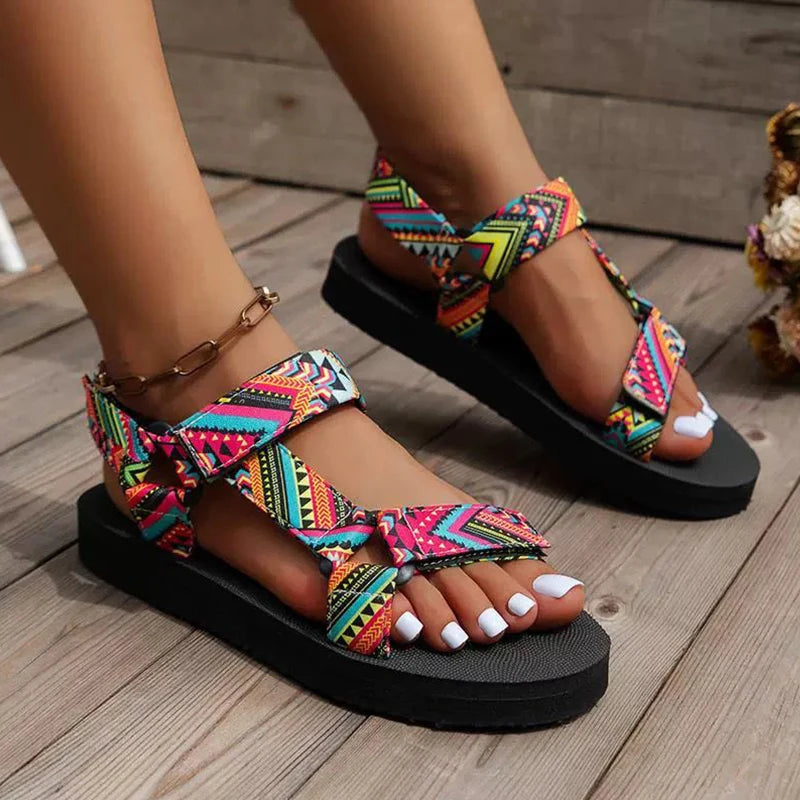 Boho Woven Flat Sandals